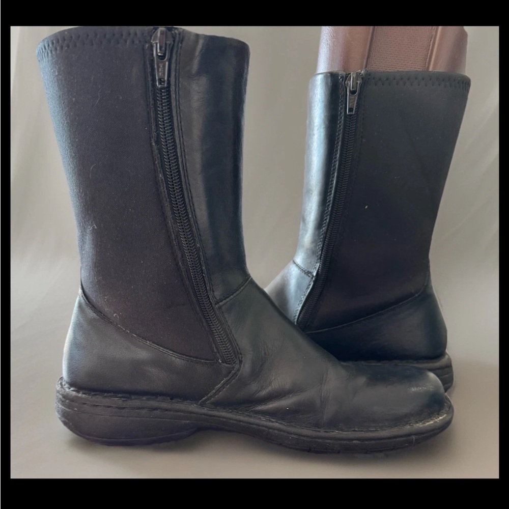 Womens Earth Shoe “Wood” Sz 9 Leather Mid Calf Boots- Stretch